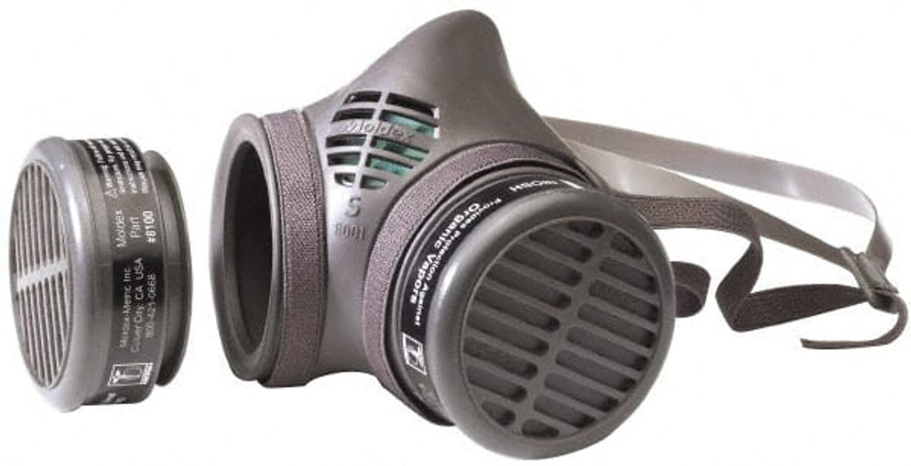 Moldex 8001 Half Facepiece Respirator: Silicone, Bayonet, Small