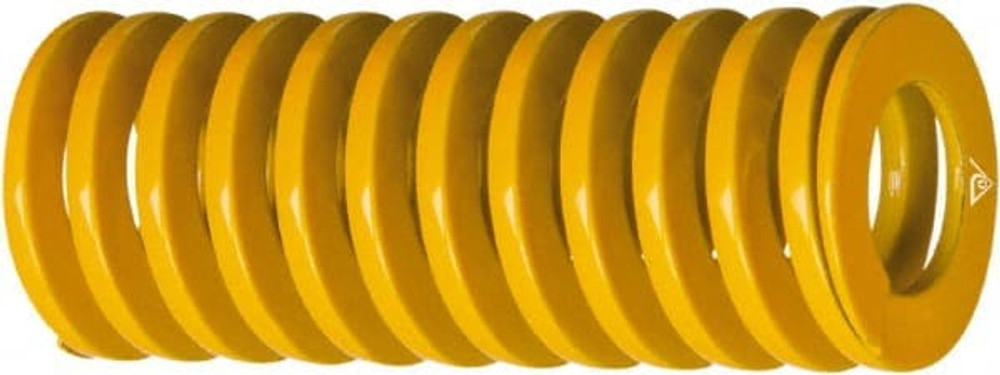 Associated Spring Raymond 306-924-D Die Spring: 2-1/2" Hole Dia, 1-1/2" Rod Dia, 6" Free Length, Yellow