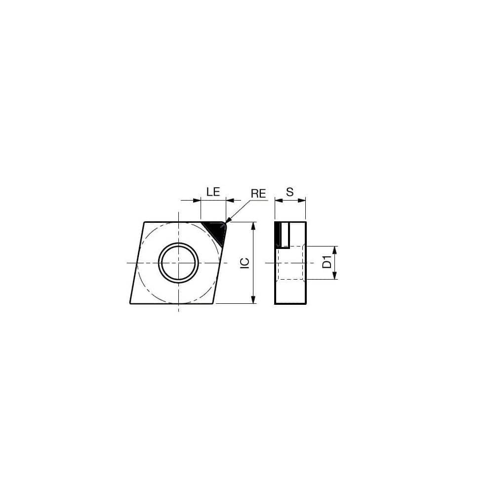 Tungaloy 6801836 Turning Insert: CNGA432-DIA DX140, Polycrystalline Diamond