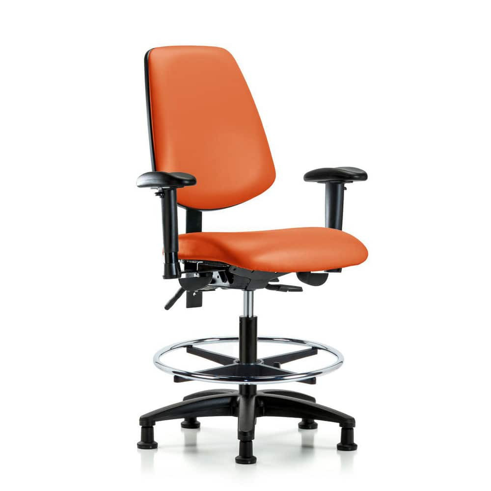 Blue Ridge Ergonomics MSC49720 Task Chair: Vinyl, Orange Kist
