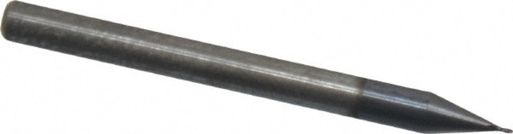 SGS 30191 Square End Mill: 1/64'' Dia, 1/32'' LOC, 1/8'' Shank Dia, 1-1/2'' OAL, 4 Flutes, Solid Carbide