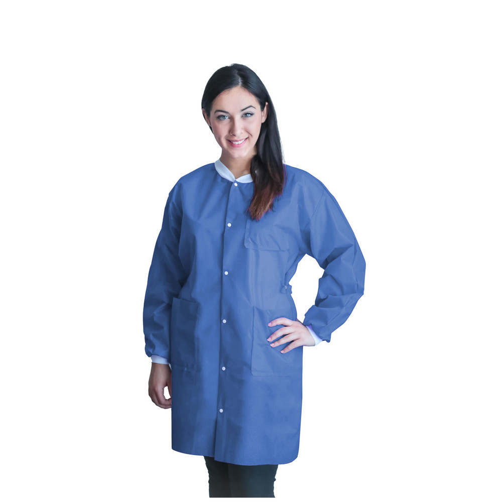 Dukal Corporation  UGC-6613-S FitMe Lab Coats, Small, Medical Blue, 10/bg