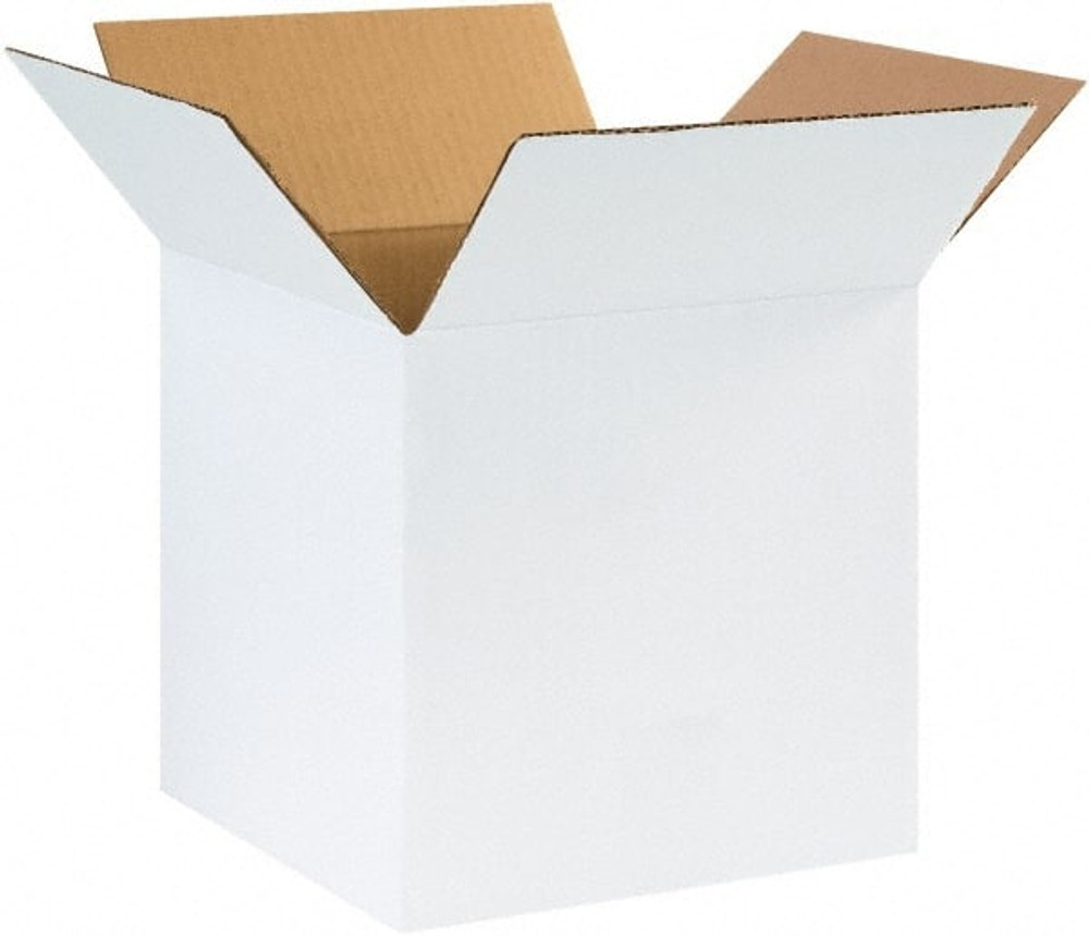 Made in USA 101010W Corrugated Shipping Box: 10" Long, 10" Wide, 10" High