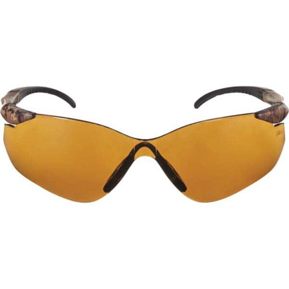 Jackson Safety 50031 Safety Glass: Scratch-Resistant, Polycarbonate, Brown Lenses, Frameless, UV Protection