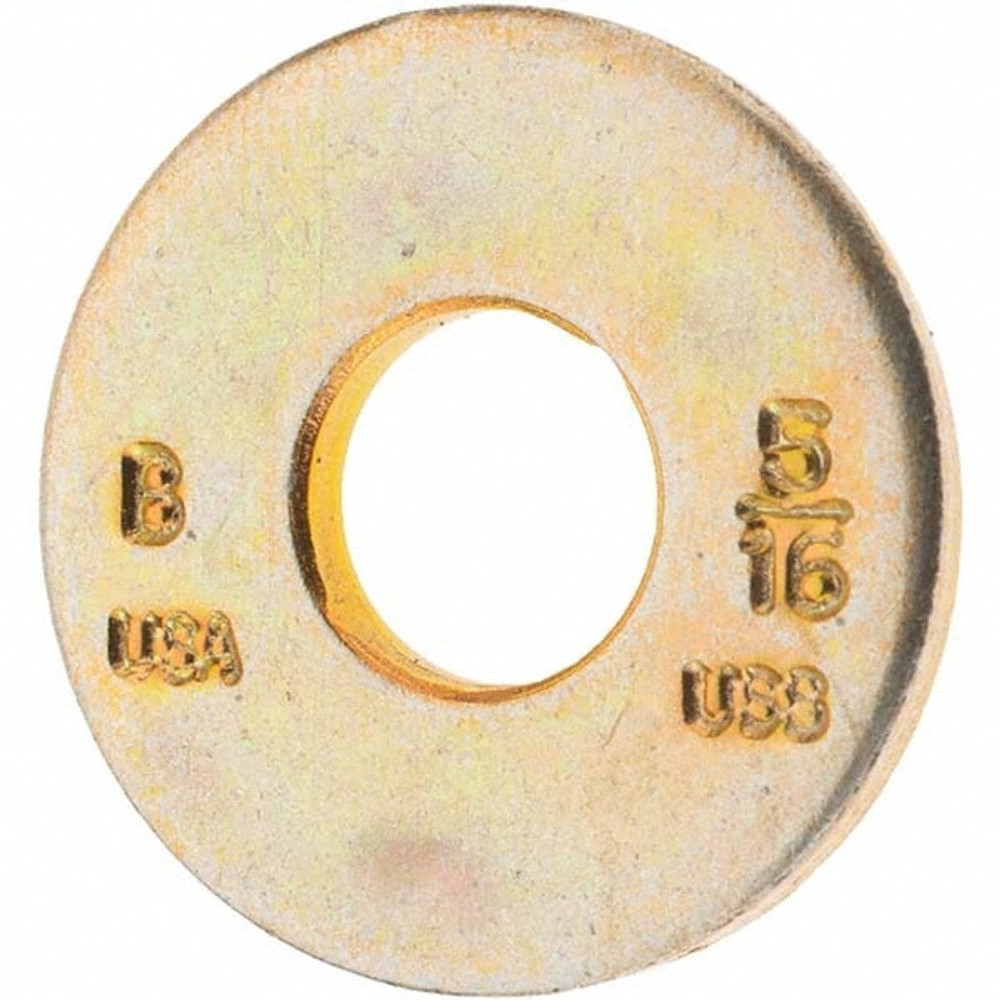 Bowmalloy 500101 5/16" Screw USS Flat Washer: Carbon Steel, Zinc-Plated Yellow Chromate