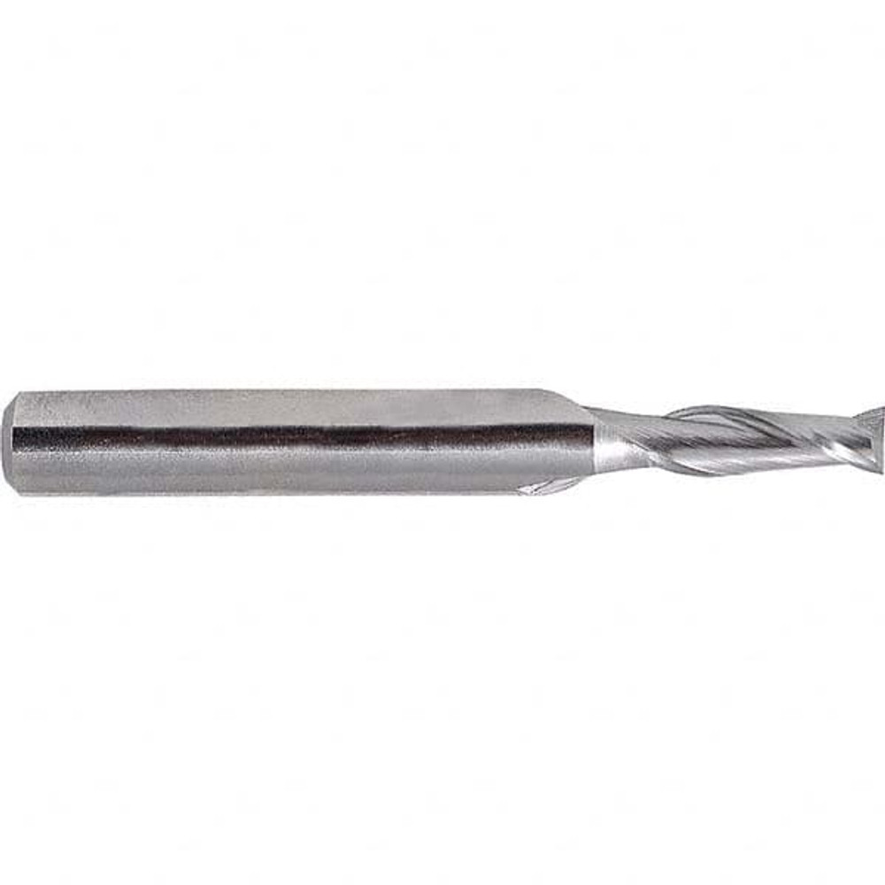 Melin Tool 10048 Square End Mill: 9/32'' Dia, 9/16'' LOC, 3/8'' Shank Dia, 2-3/8'' OAL, 2 Flutes, Cobalt