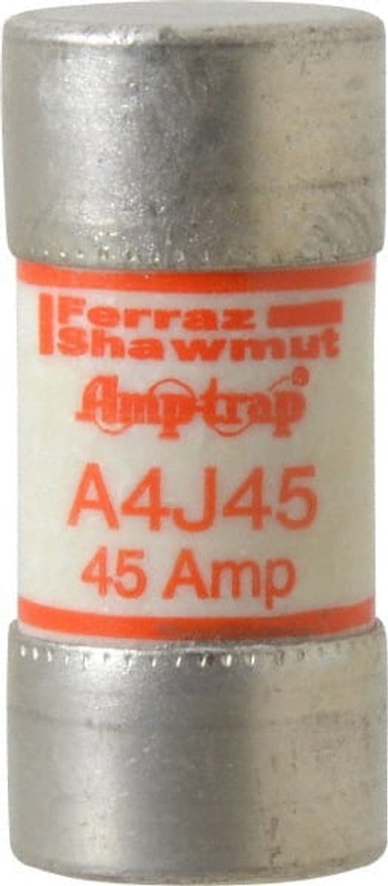 Ferraz Shawmut A4J45 Cylindrical Fast-Acting Fuse: J, 45 A, 27 mm Dia