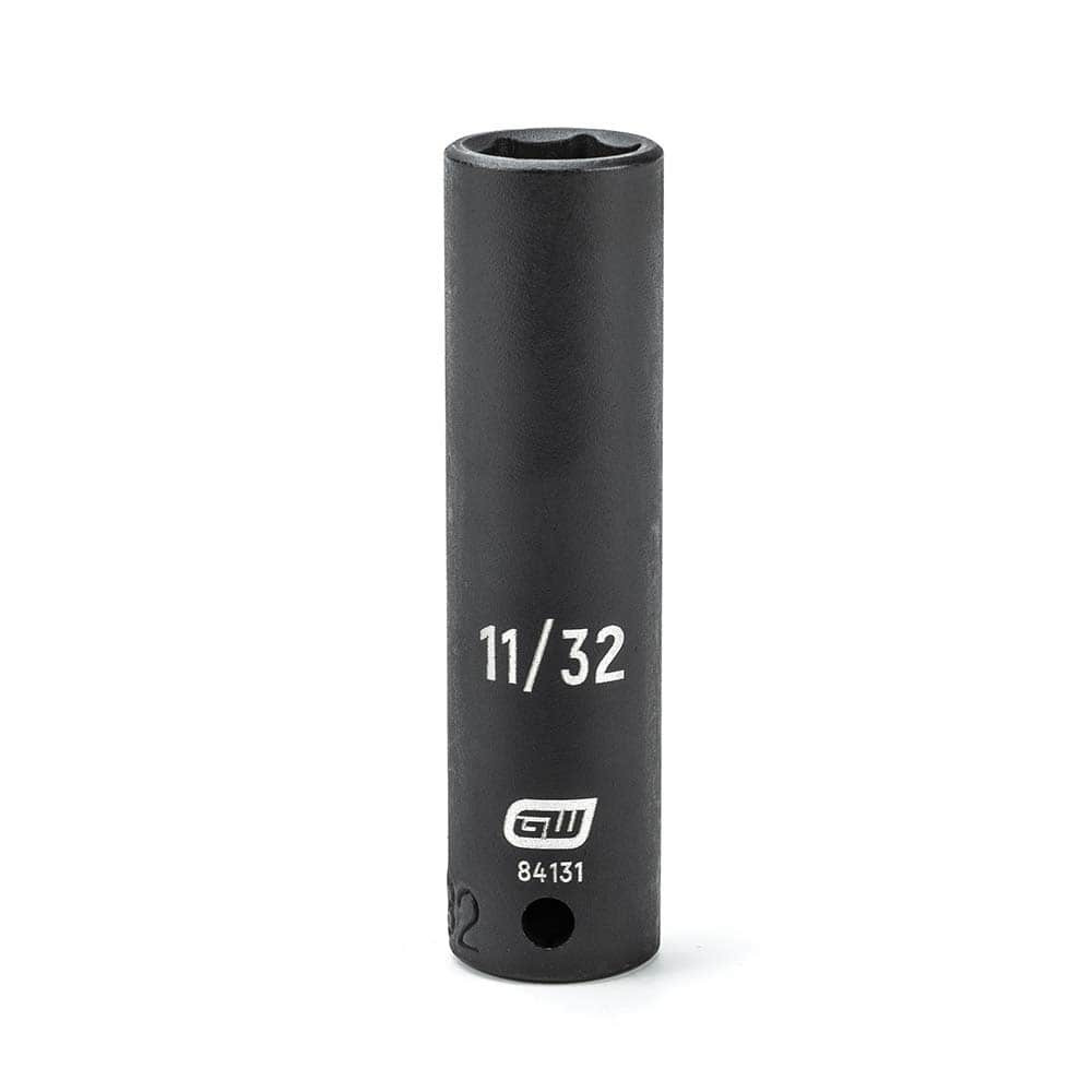 GEARWRENCH 84131 Impact Socket: 1/4" Drive, 11/32" Socket, Hex Drive