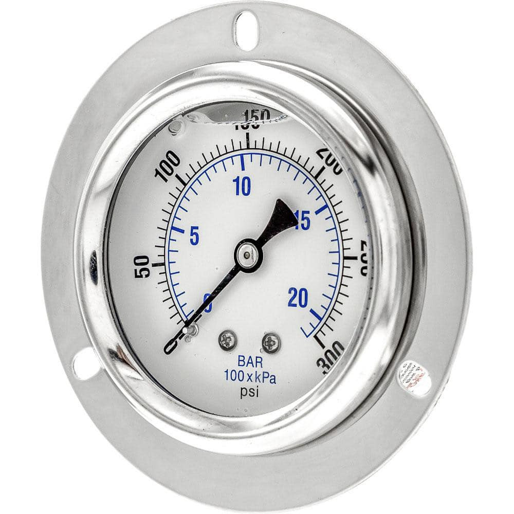 PIC Gauges PRO-204L-254H Pressure Gauges; Gauge Type: Industrial Pressure Gauges ; Scale Type: Dual ; Accuracy (%): 2-1-2% ; Dial Type: Analog ; Thread Type: 1/4" MNPT ; Bourdon Tube Material: Bronze