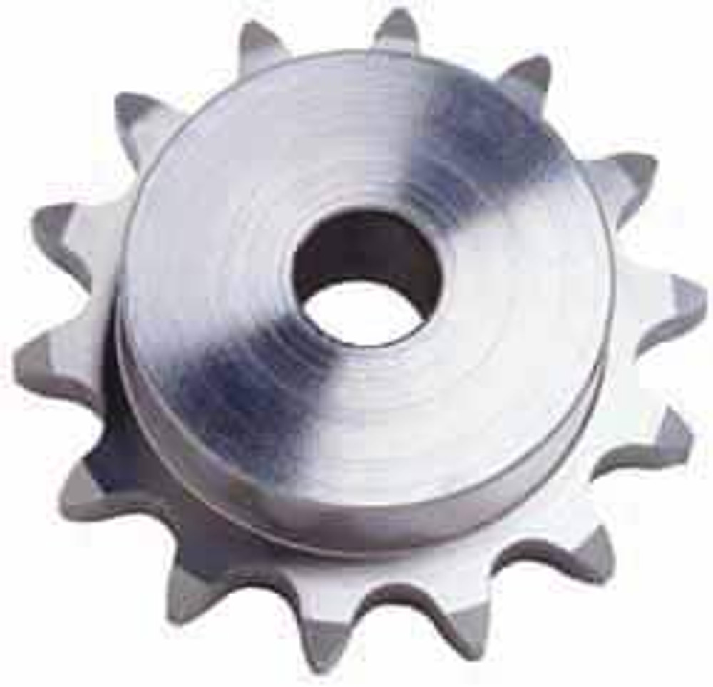 U.S. Tsubaki 35B19SS Plain Bore Sprocket: 19 Teeth, 3/8" Pitch, 1-1/4" Bore Dia