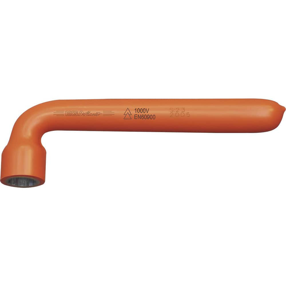 EGA Master 73204 Socket Wrenches; Tool Type: Angled Open Socket Wrench ; System Of Measurement: Metric ; Overall Length (mm): 110.0000 ; Number Of Points: 0 ; Head Thickness (mm): 9.00 ; Finish Coating: PVC; Orange