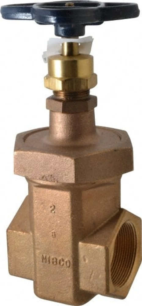 NIBCO NL2I00D Gate Valve: Non-Rising Stem, 2" Pipe, Threaded, Bronze