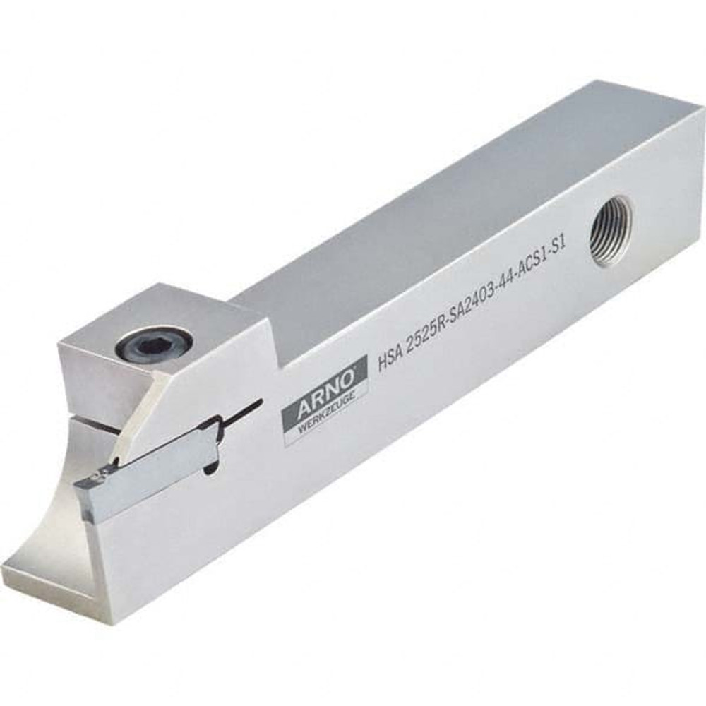 Arno 108011 Indexable Grooving-Cutoff Toolholder: HSA2020L-SA3503-52, 3 mm Min Groove Width, 26 mm Max Depth of Cut, Left Hand