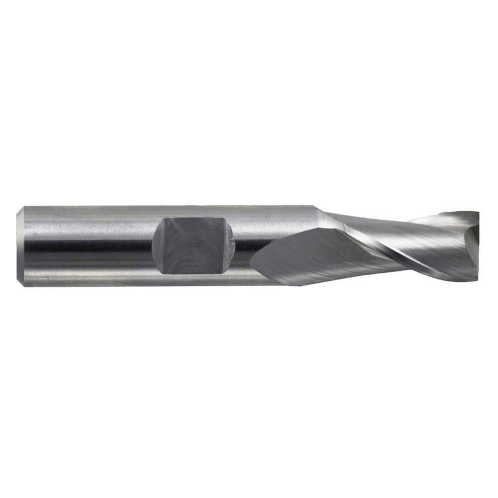 Melin Tool 10068 Square End Mill: 1/2'' Dia, 13/16'' LOC, 3/8'' Shank Dia, 2-1/2'' OAL, 2 Flutes, Cobalt