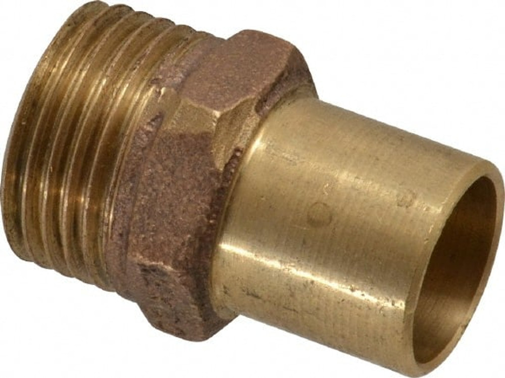 NIBCO B035650 Cast Copper Pipe Hose Adapter: 3/4" x 1/2" Fitting, FTG x Hose, Pressure Fitting