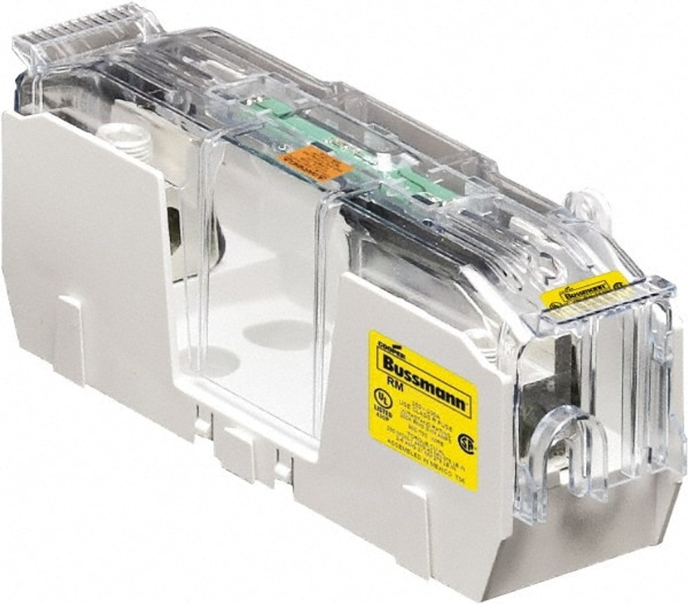 Cooper Bussmann RM25400-1CR Fuse Blocks; Number of Poles: 1 ; Voltage: 250 VAC ; Wire Termination Type: Box Lug ; Compatible Fuse Class: R ; Block Width (mm): 92 ; Standards Met: CSA 47235 - 6225-01 Certified; cULus E14853 IZLT & IZLT7; UL Listed