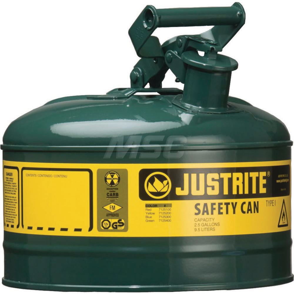 Justrite. 7110400 Safety Can: 1 gal, Steel