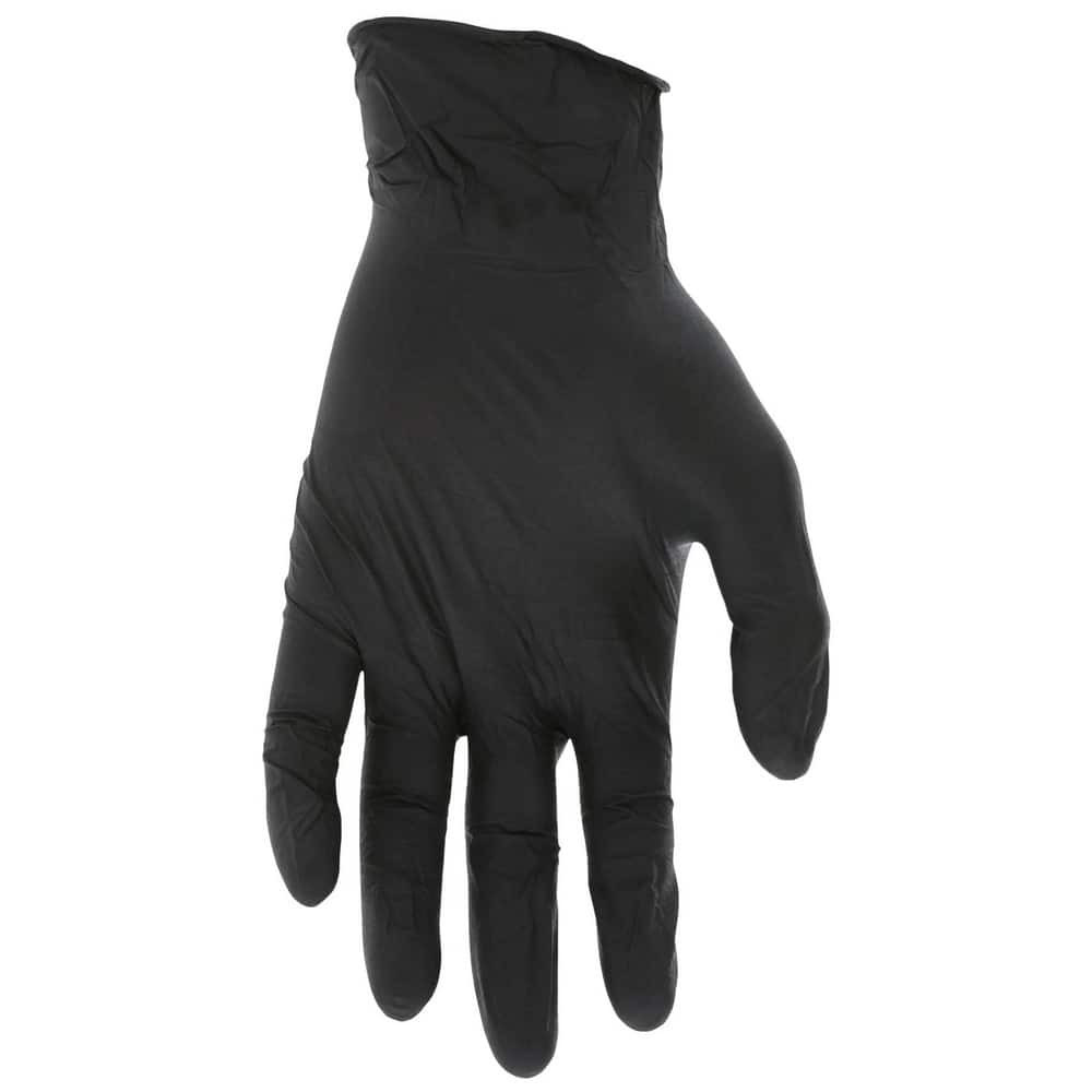 MCR Safety 6061L Disposable Gloves: Large, 4 mil Thick, Nitrile, Industrial Grade