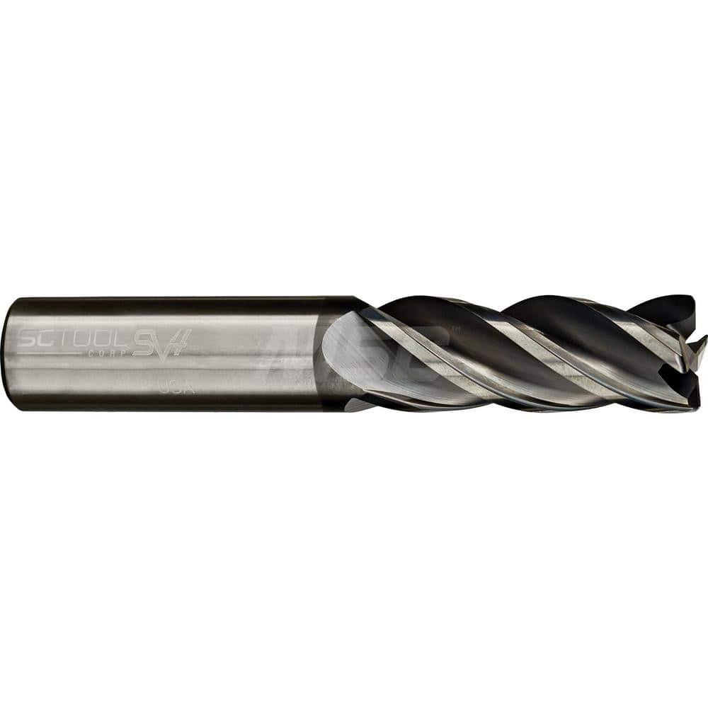 SC Tool 20113 Corner Radius End Mill: 5/8" Dia, 1-3/4" LOC, 0.12" Radius, 4 Flutes, Solid Carbide