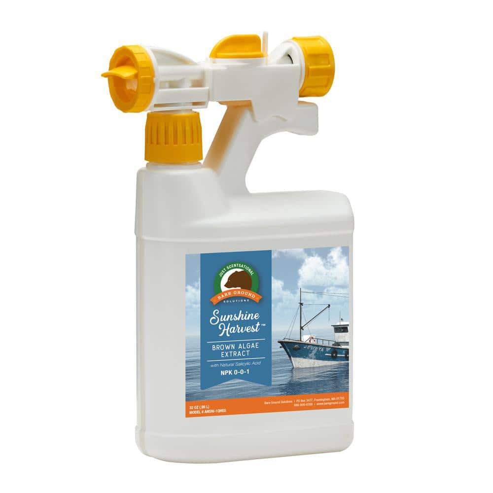 Bare Ground Solutions ANSW-1QHES Garden & Pump Sprayer Accessories; Description: Sunshine Harvest Brown Algae Soil Enhancer with Salicylic Acid 32oz mixing hose end sprayer included. ; Form: Liquid ; For Use With: Sprayer ; Chemical Safe: Yes ; Type: