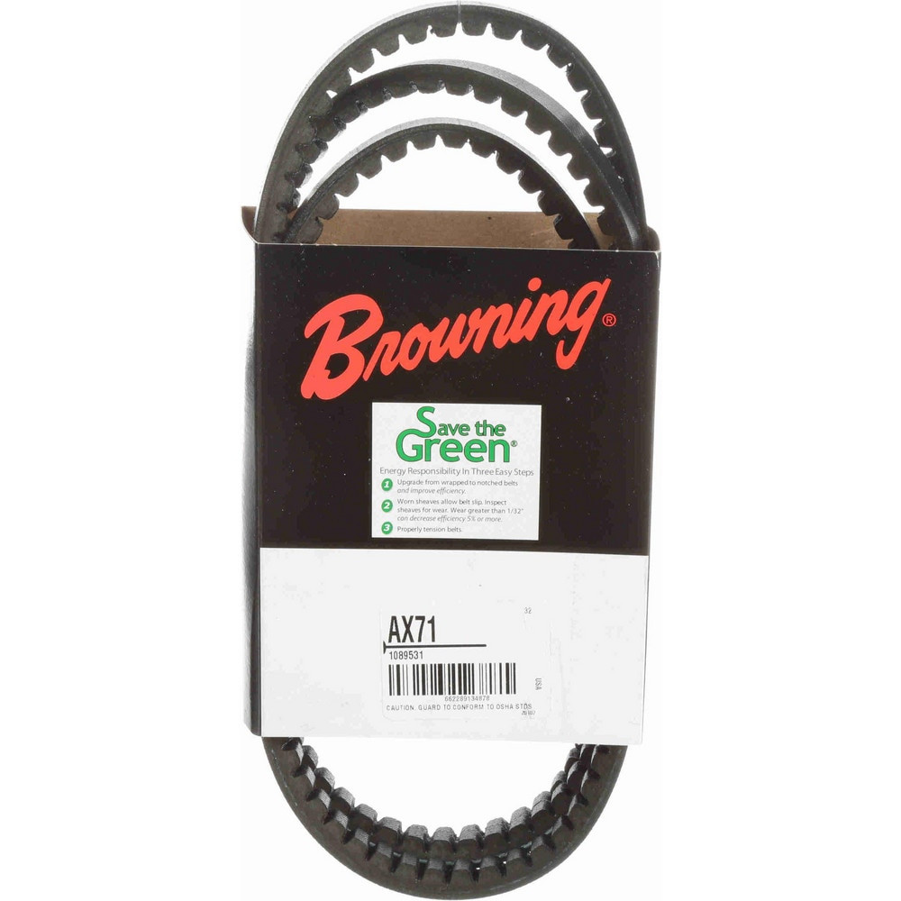 Browning 1089531 V-Belt: Section AX, 73.2" Outside Length, 1/2" Belt Width