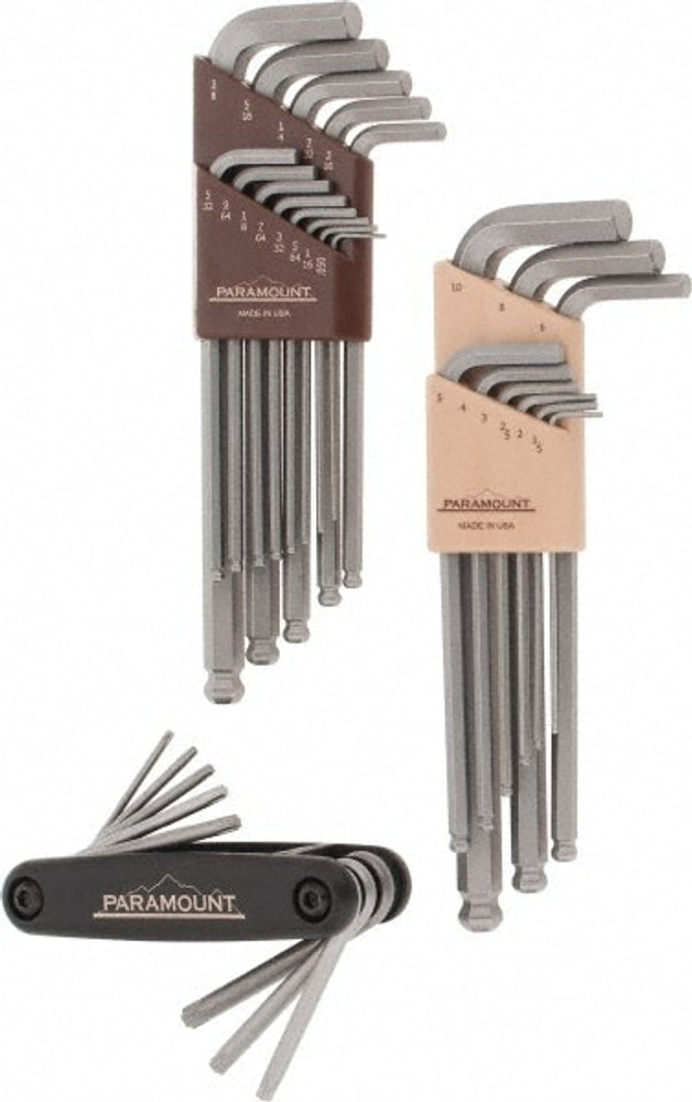 Paramount PAR14138 30 Piece L-Wrench/Fold-Up Combo Hex Key Set