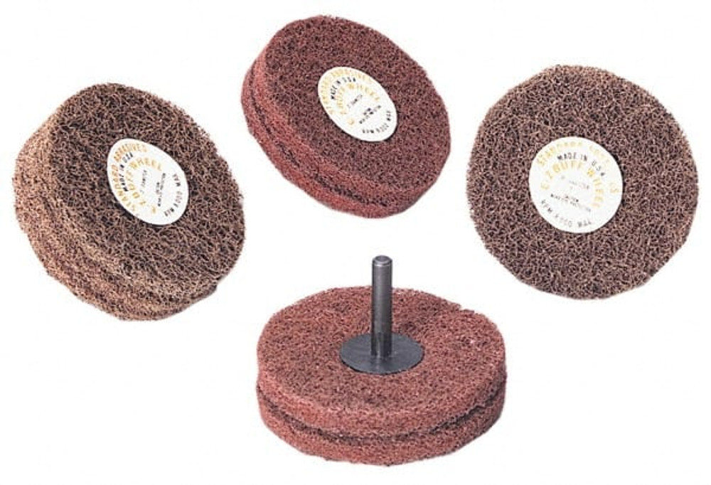 Standard Abrasives 7010366911 Deburring Wheel:  2" Dia,  1/2" Face Width,  1/4" Hole,  Density 6 N/A Aluminum Oxide