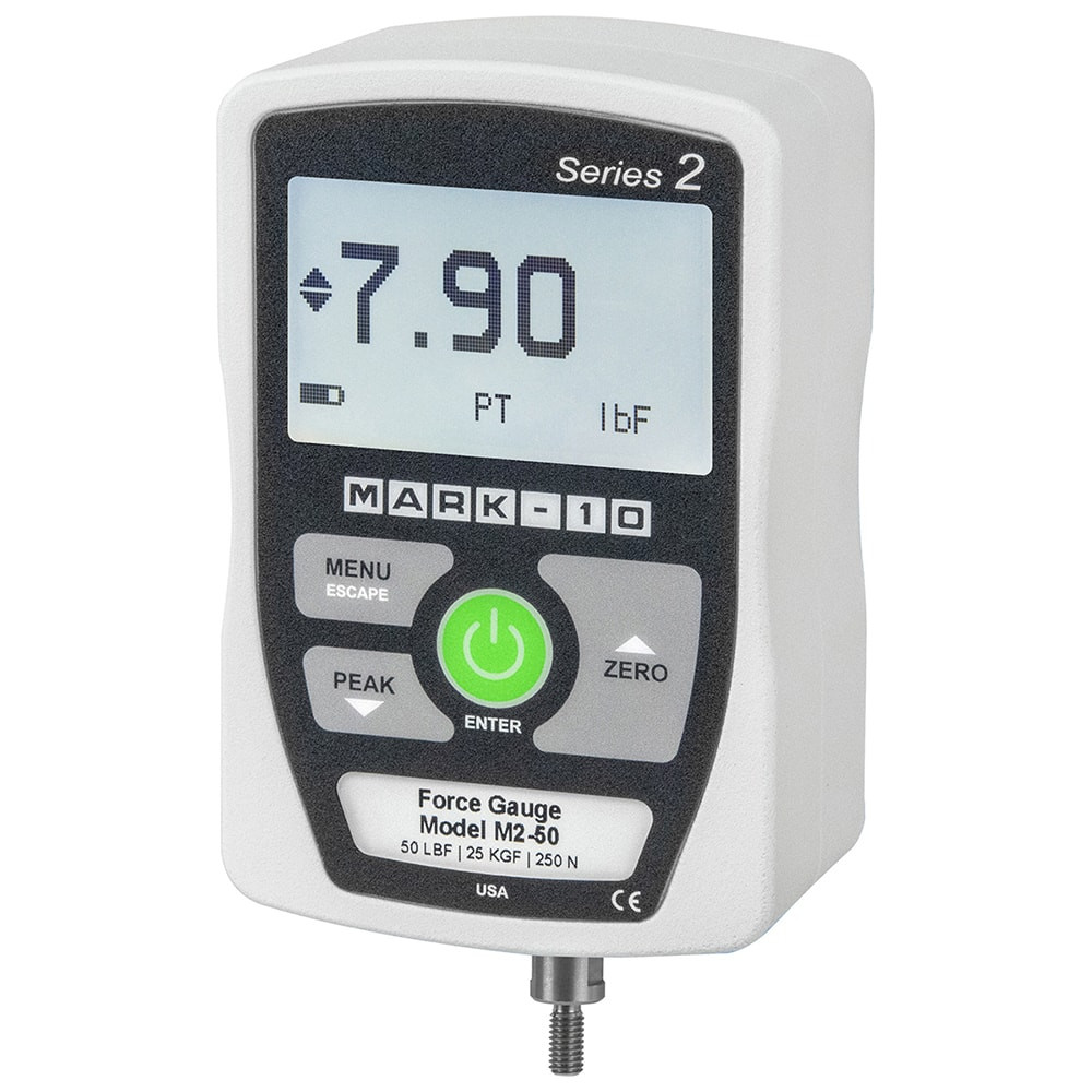 Mark-10 M2-2 Digital Force Gage: 2 lb Capacity, 0.002 lb Resolution