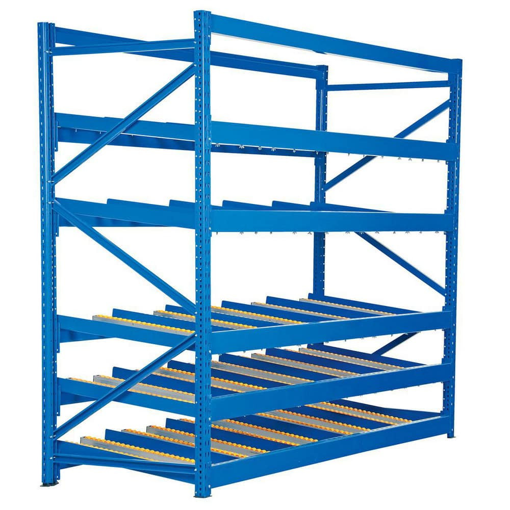 Vestil FLOW-3-5 Carton Flow Rack: 1,000 lb Rack Capacity, 96" Wide, 84" High, 36" Deep