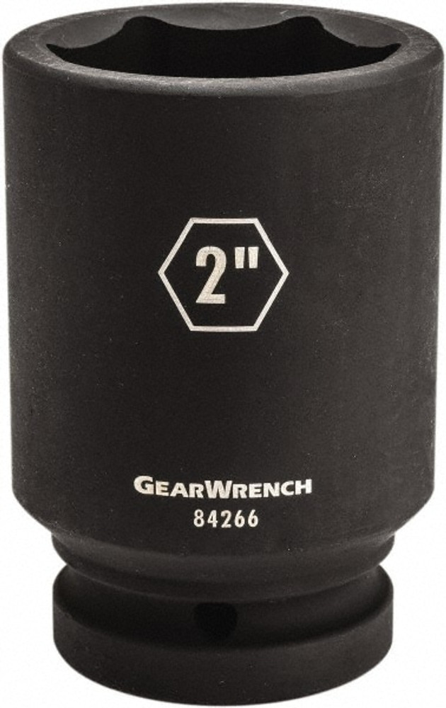 GEARWRENCH 84261 Impact Socket: 1" Drive, 1-11/16" Socket, Hex Drive