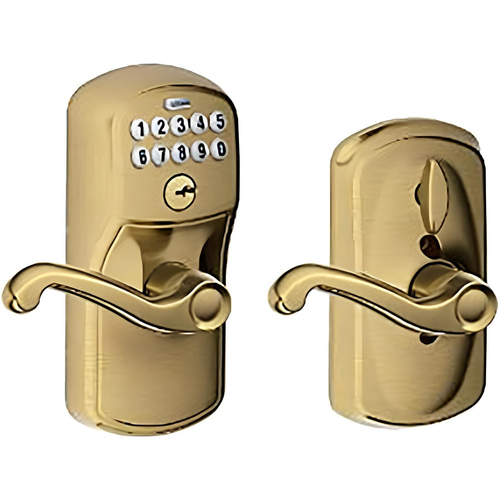 Schlage FE595 PLY609FLA Lever Locksets; Lockset Type: Entrance ; Key Type: Keyed Different ; Back Set: 2-3/4 (Inch); Cylinder Type: Conventional ; Material: Metal ; Door Thickness: 1-3/4