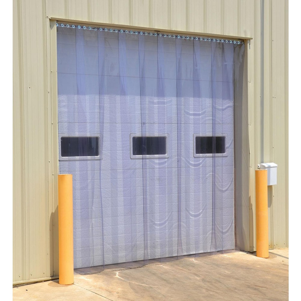 Vestil TG-1600-S-H-216 Dock Strip Doors/Curtains; Curtain Type: Industrial Curtain Kit ; Door Width (Feet): 18 ; Door Height (Feet): 14 ; Material: PVC; Vinyl ; Color: Clear ; Antistatic: No