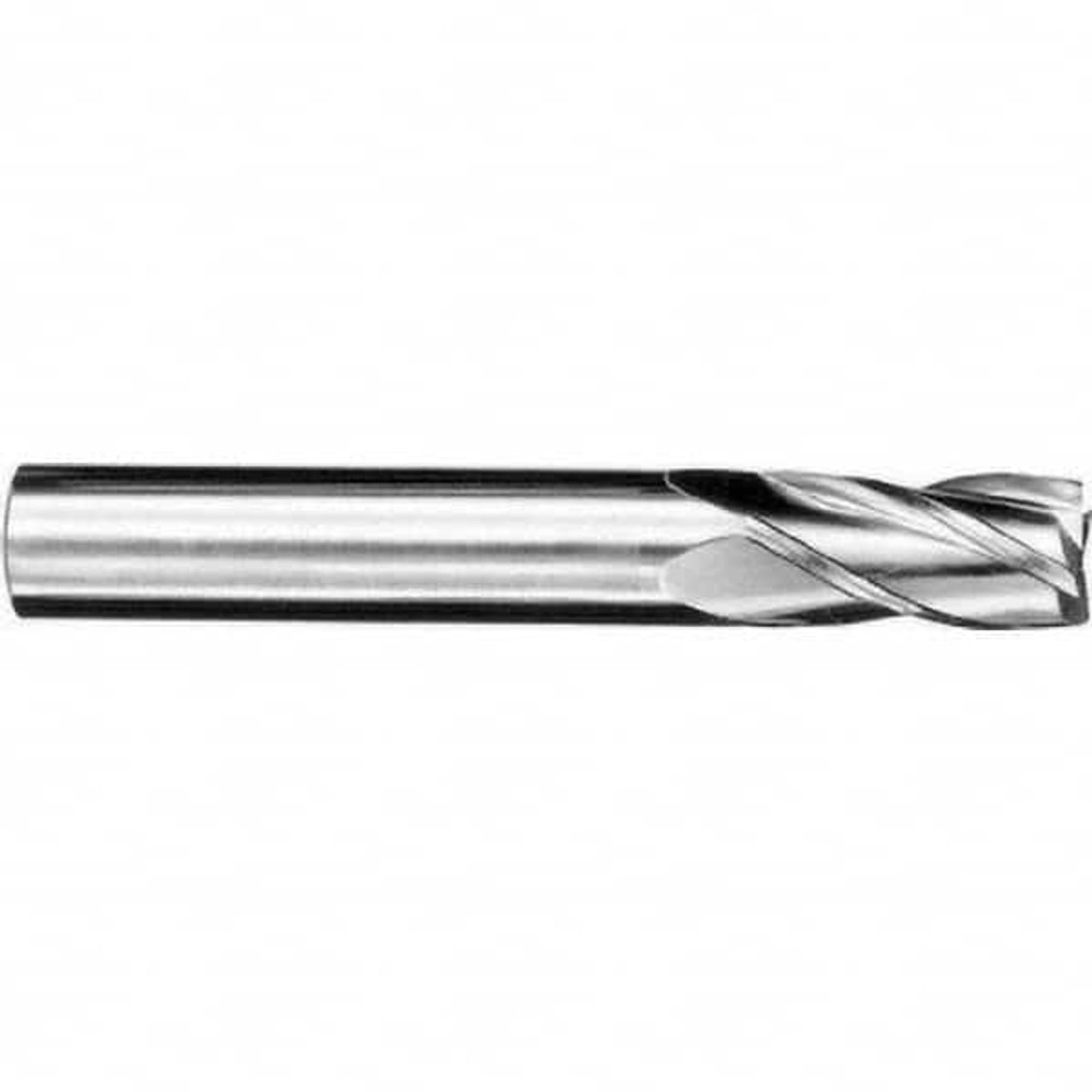 SGS 93303 Square End Mill:  0.0625" Dia, 0.1875" LOC, 0.125" Shank Dia, 1.5" OAL, 4 Flutes, Solid Carbide