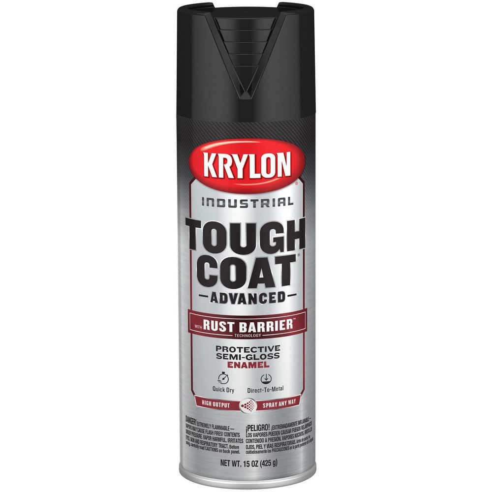 Krylon K00779008 Spray Paints; Product Type: Rust-Preventive Acrylic Alkyd Enamel ; Type: Acrylic Alkyd Enamel Spray Paint ; Color: Black ; Finish: Semi-Gloss ; Color Family: Black ; Container Size (oz.): 15.000