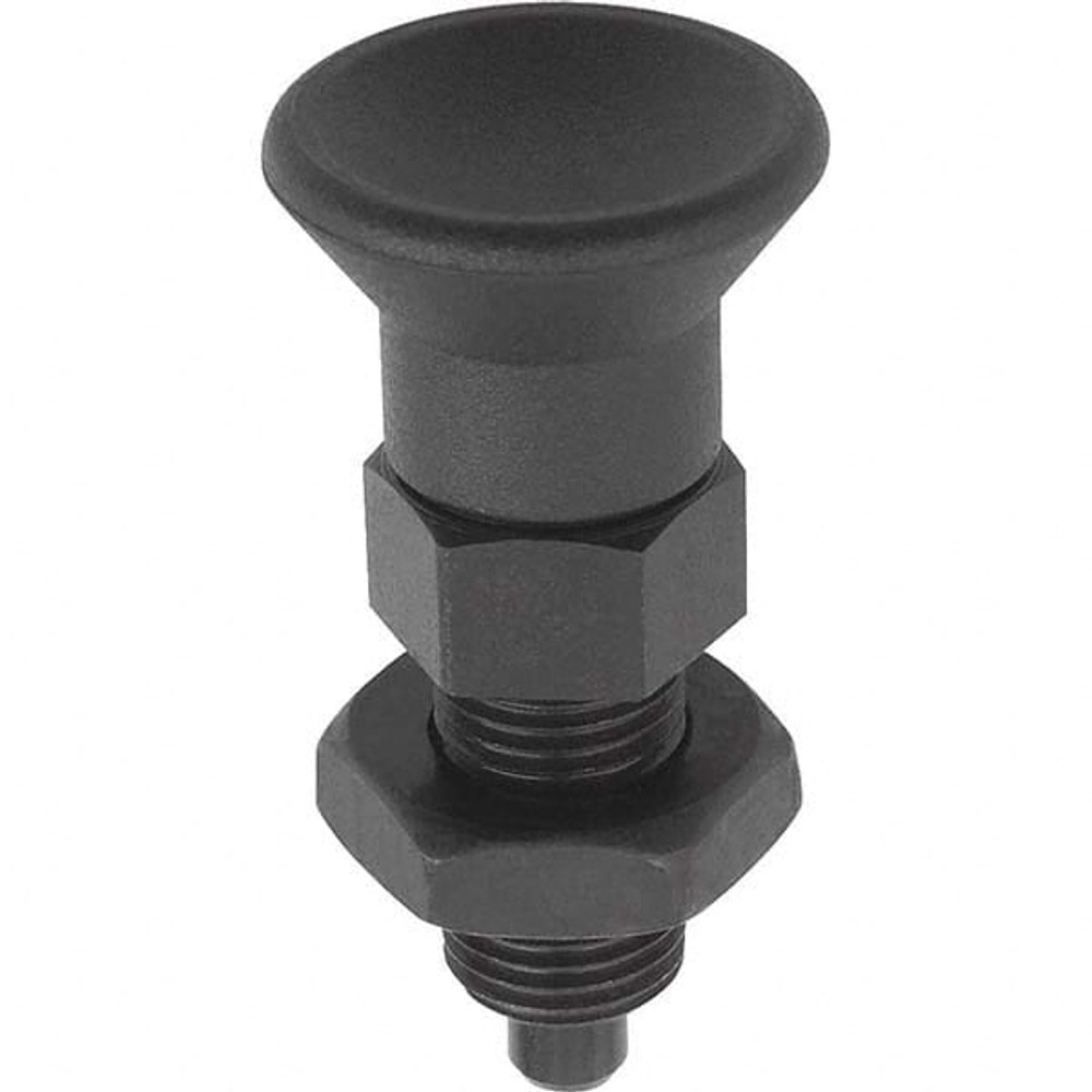 KIPP K0338.02516A8 1-8, 28mm Thread Length, 16mm Plunger Diam, Hardened Locking Pin Knob Handle Indexing Plunger