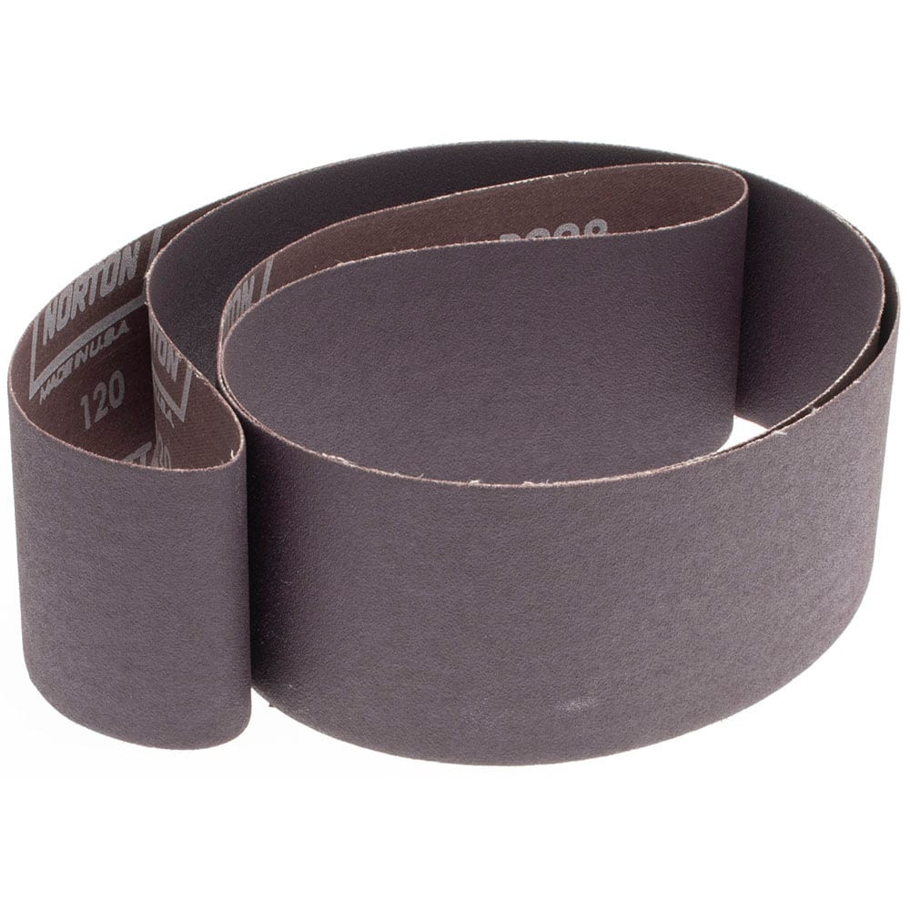 Norton 78072721580 Abrasive Belt:  2-1/2" Wide, 60" OAL, 120 Grit, Aluminum Oxide