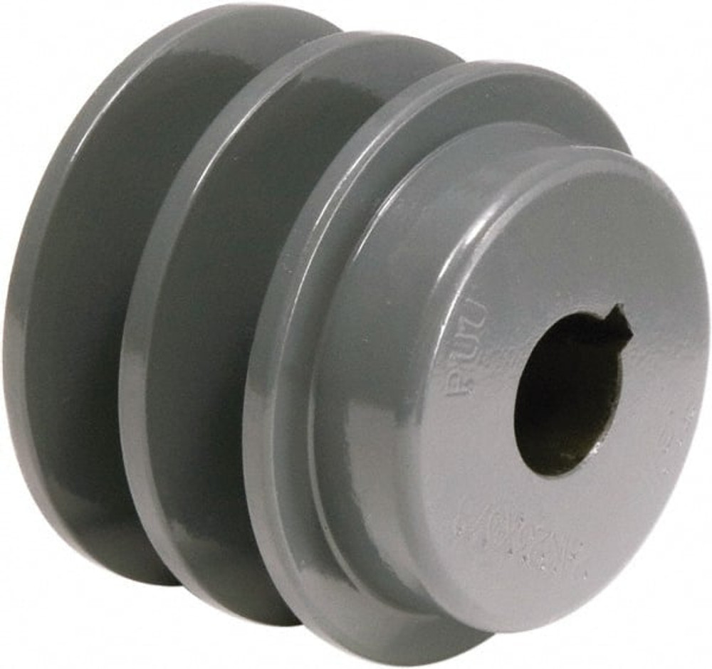 TB Wood's 2BK3034 3/4" Bore Diam, 3.15" OD, Finished Bore Two Groove Sheave