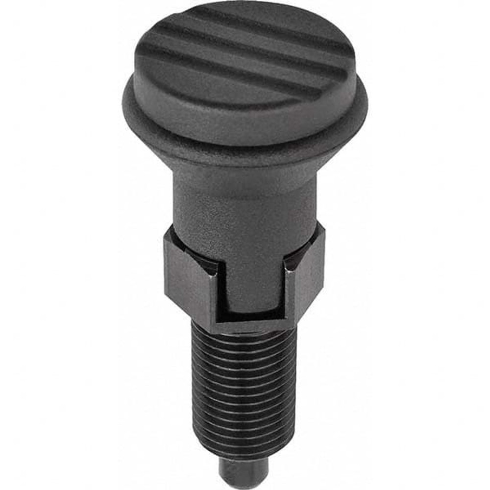 KIPP K0339.03206A5 1/2-13, 17mm Thread Length, 6mm Plunger Diam, Hardened Locking Pin Knob Handle Indexing Plunger