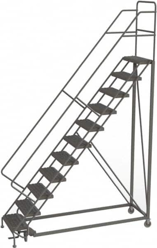 TRI-ARC UKDEC111242 Steel Rolling Ladder: 11 Step