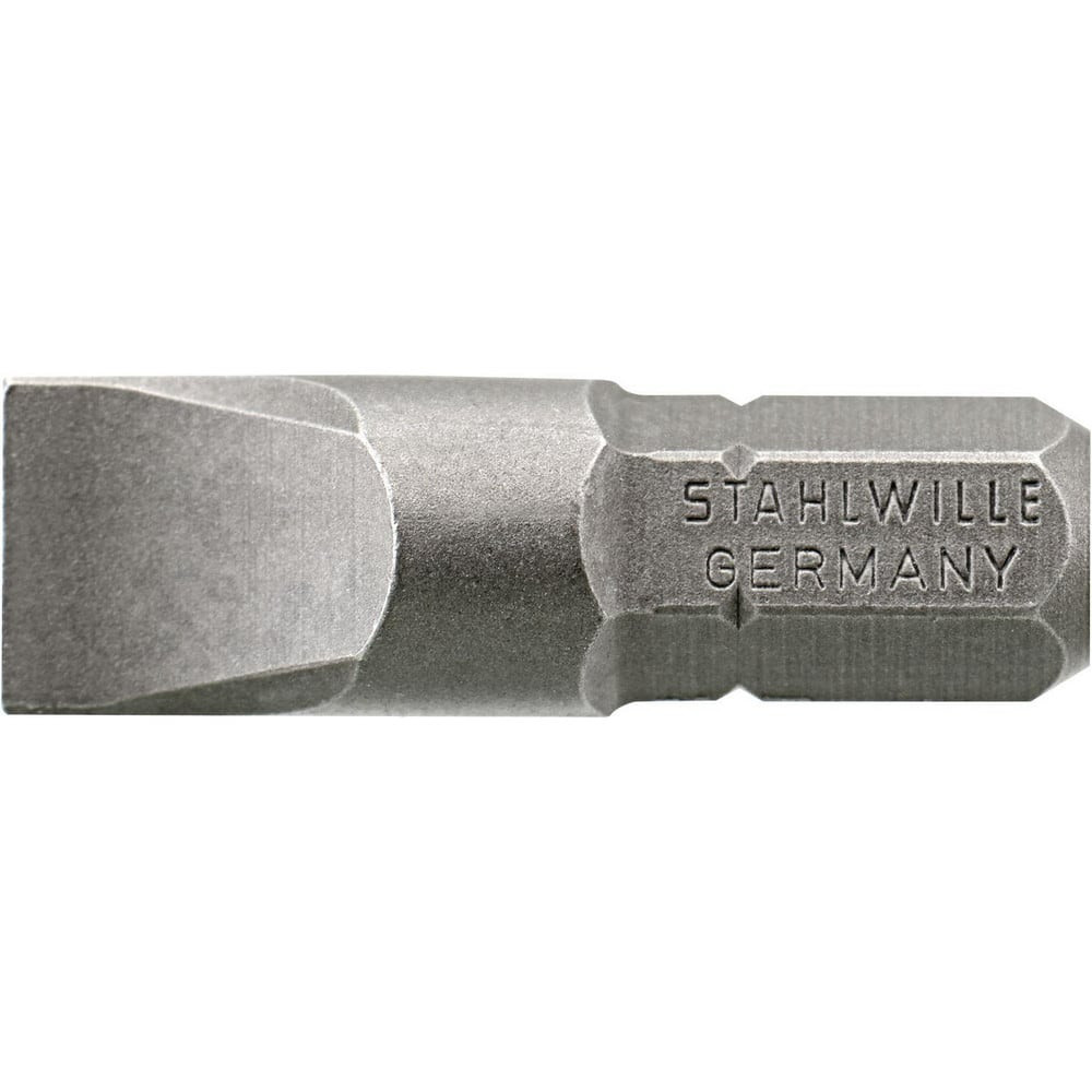 Stahlwille 08070126 Power & Impact Screwdriver Bits & Holders; Bit Type: Slotted ; Hex Size (Inch): 1/4in ; Blade Width (mm): 5.50 ; Drive Size: 1/4 in ; Body Diameter (mm): 1.000 ; Overall Length (Decimal Inch): 1.0000