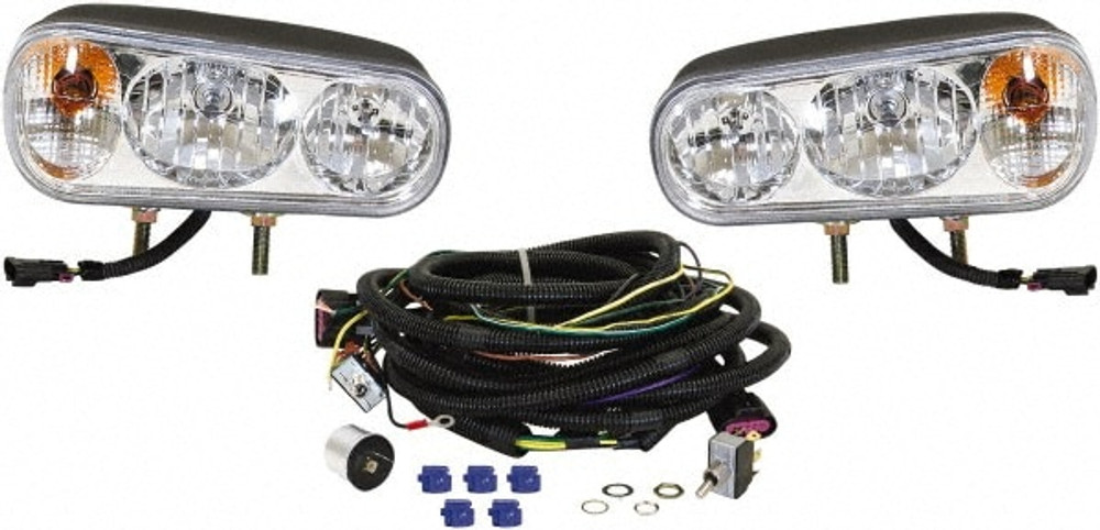 Buyers Products 1311100 1,500 Lumens, 12 Volt DC, Double Post Halogen Headlights (Pair)