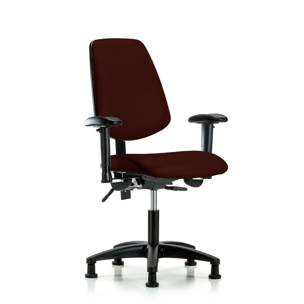 Blue Ridge Ergonomics MSC45810 Task Chair: Vinyl, Burgundy