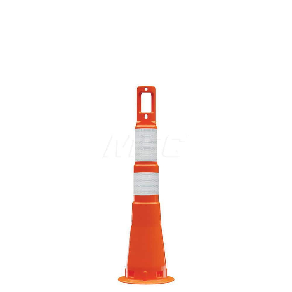 Plasticade 628-O-HIP-6W4W Traffic Barrels, Delineators & Posts; Reflective: Yes ; Base Needed: Yes ; Compliance: MASH Compliant; MUTCD Standards ; Collar Two Width (Inch): 4 ; Collar One Width (Inch): 6