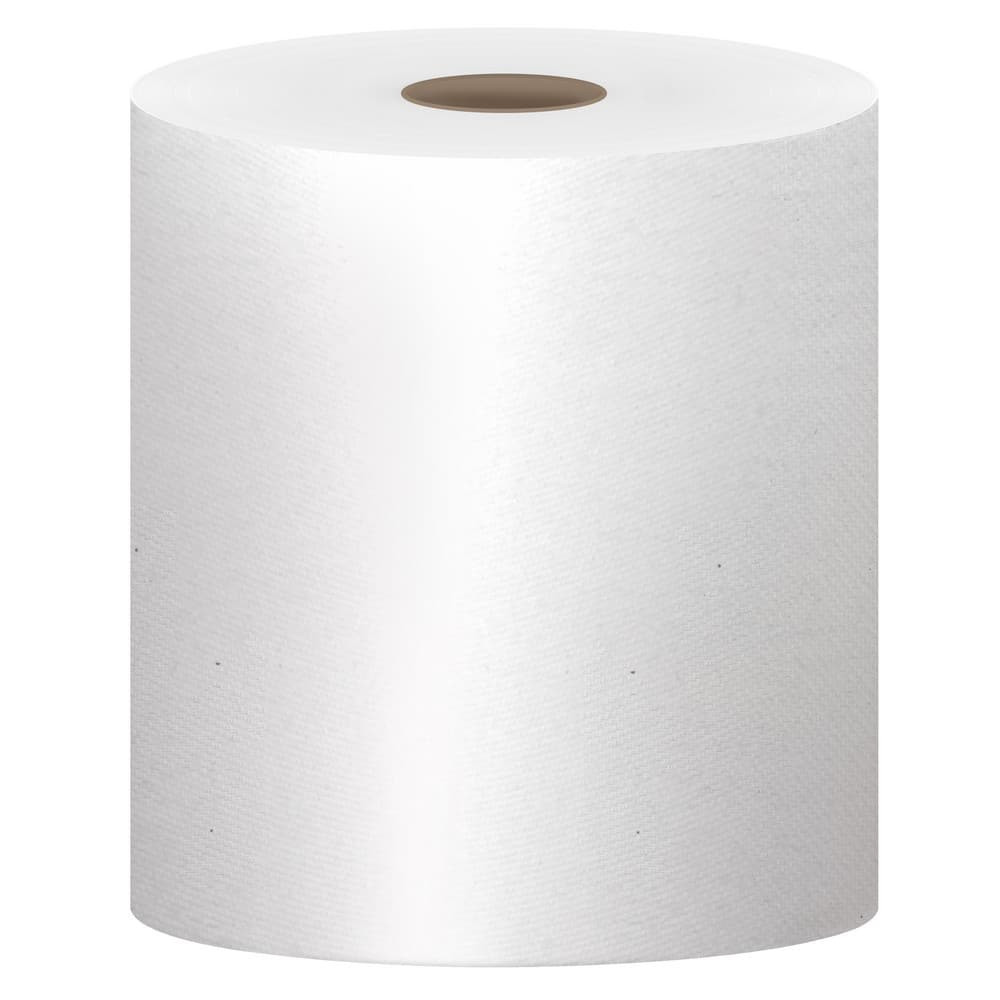 Scott 01052 Paper Towels: Hard Roll, 12 Rolls, 1 Ply, Recycled Fiber, White