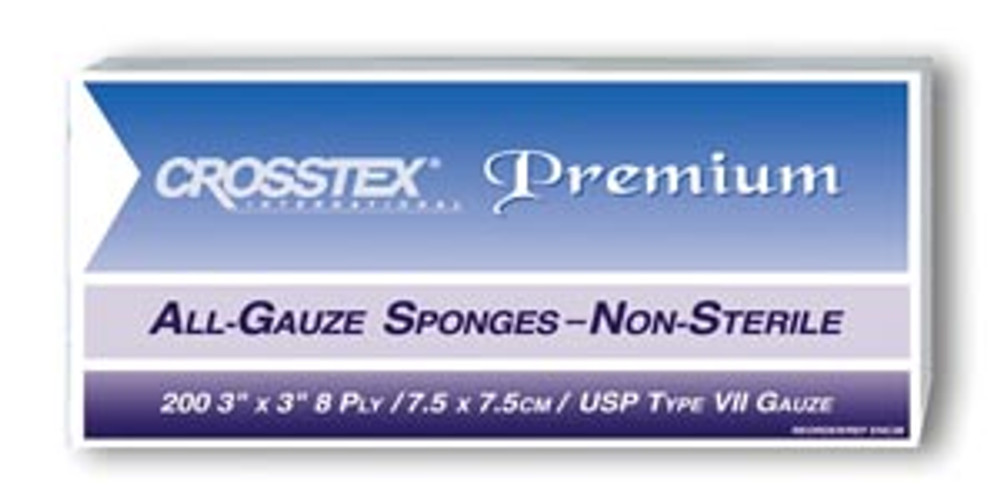 Crosstex International  ENC38 Sponge, 3" x 3", 8-Ply, 4000/cs