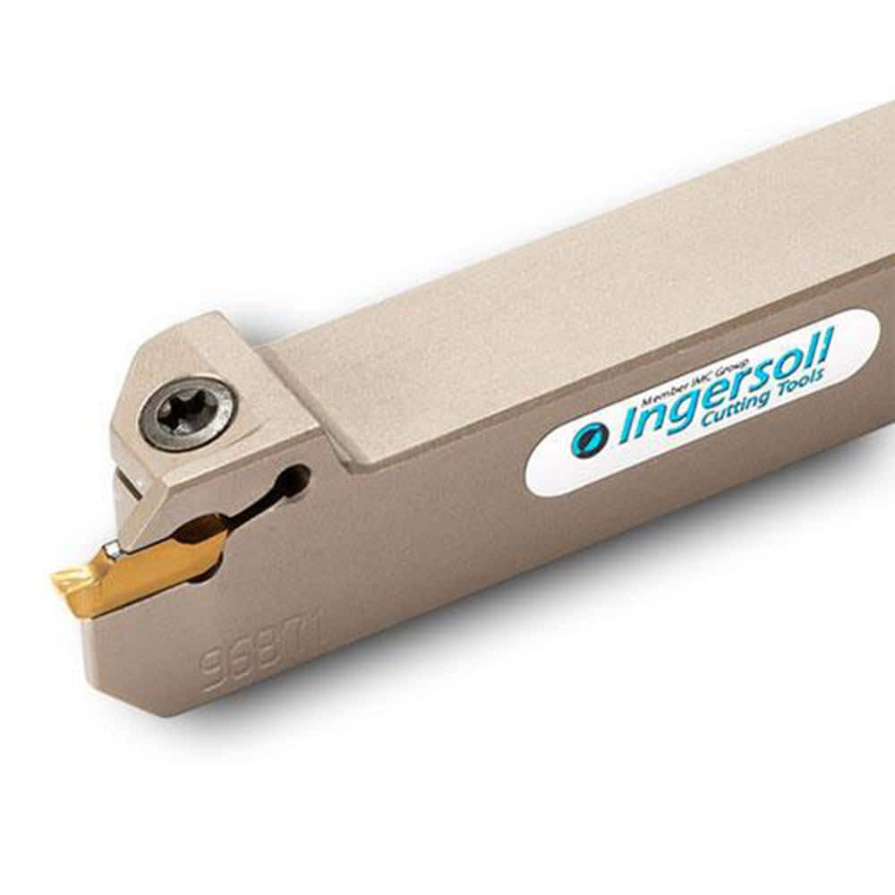 Ingersoll Cutting Tools 6108233 Indexable Grooving Toolholders; Toolholder Type: External Grooving ; Insert Seat Size: 3 ; Cutting Direction: Left Hand ; Maximum Depth of Cut (Decimal Inch): 0.2750 ; Minimum Groove Width (Decimal Inch): 0.1180 ; Tool