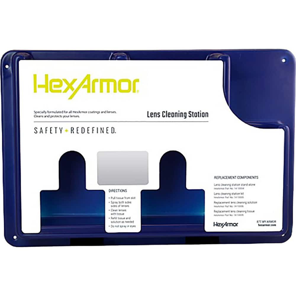 HexArmor. 14-10027 Lens Cleaning Stations; Station Type: Permanent ; Mount Type: Wall Mount ; Solution Type: Silicone Free ; Station Material: Plastic ; Capacity: 16.900 ; Solution Features: Anti-Scratch