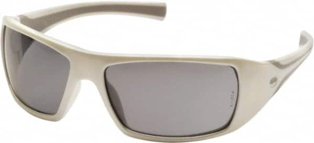 PYRAMEX SW5620D Safety Glass: Scratch-Resistant, Polycarbonate, Gray Lenses, Full-Framed, UV Protection