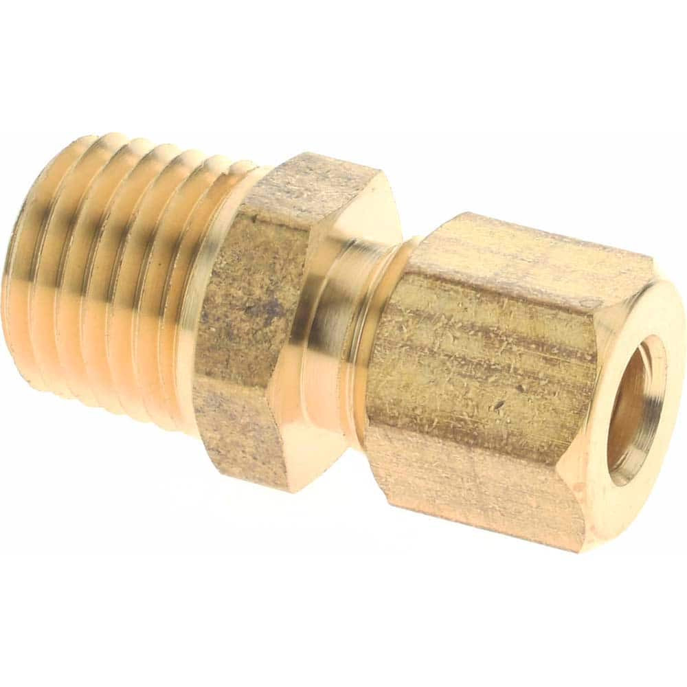 CerroBrass P-68A-4B Compression Tube Connector: 1/4" Thread, Compression x MNPT