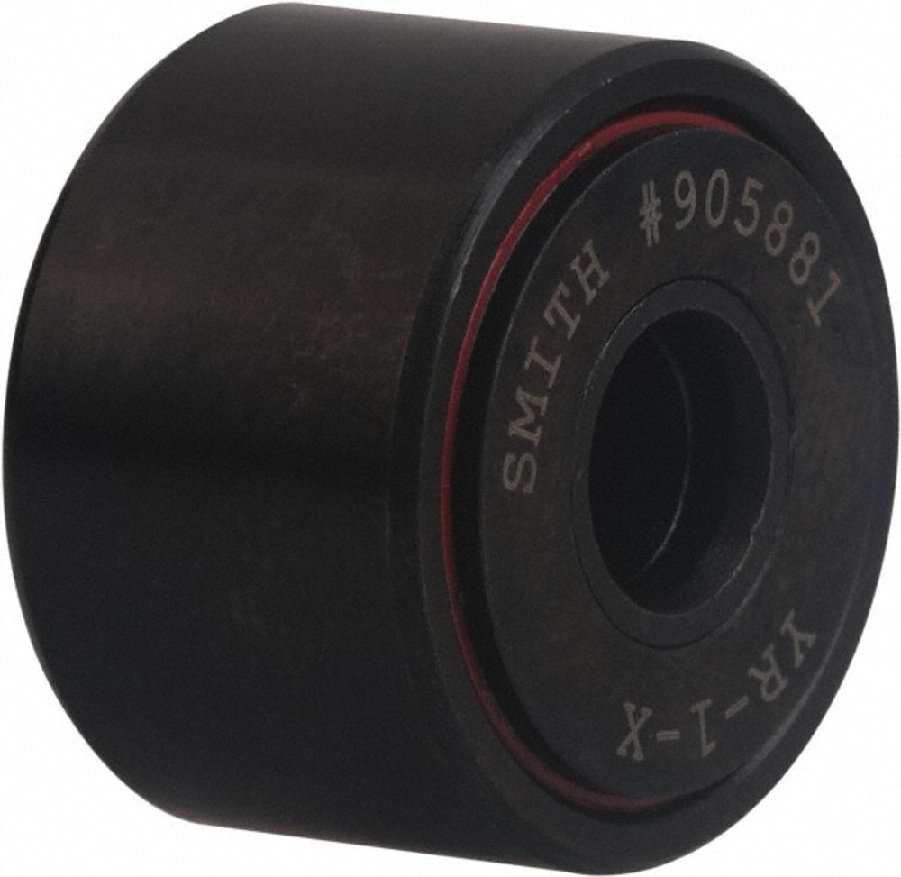 Accurate Bushing YR-1-7/8 Cam Yoke Roller: Non-Crowned, 0.5" Bore Dia, 1-7/8" Roller Dia, 1" Roller Width, Needle Roller Bearing